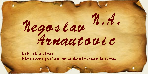 Negoslav Arnautović vizit kartica
